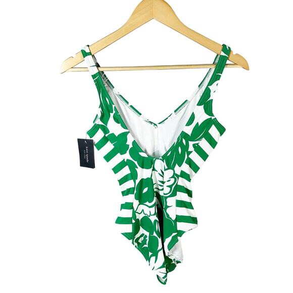 kate spade new york Printed V-Neck One-Piece Swimsuit Size Small - Picture 2 of 6
